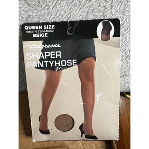 Walgreens Queen Size Beige Shaper Pantyhose 150 200 lbs Height 5ft 5in 6ft 2in